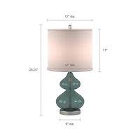 510 Design Ellipse Set of 2 Curved Glass Table Lamps