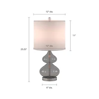 510 Design Ellipse Set of 2 Curved Glass Table Lamps