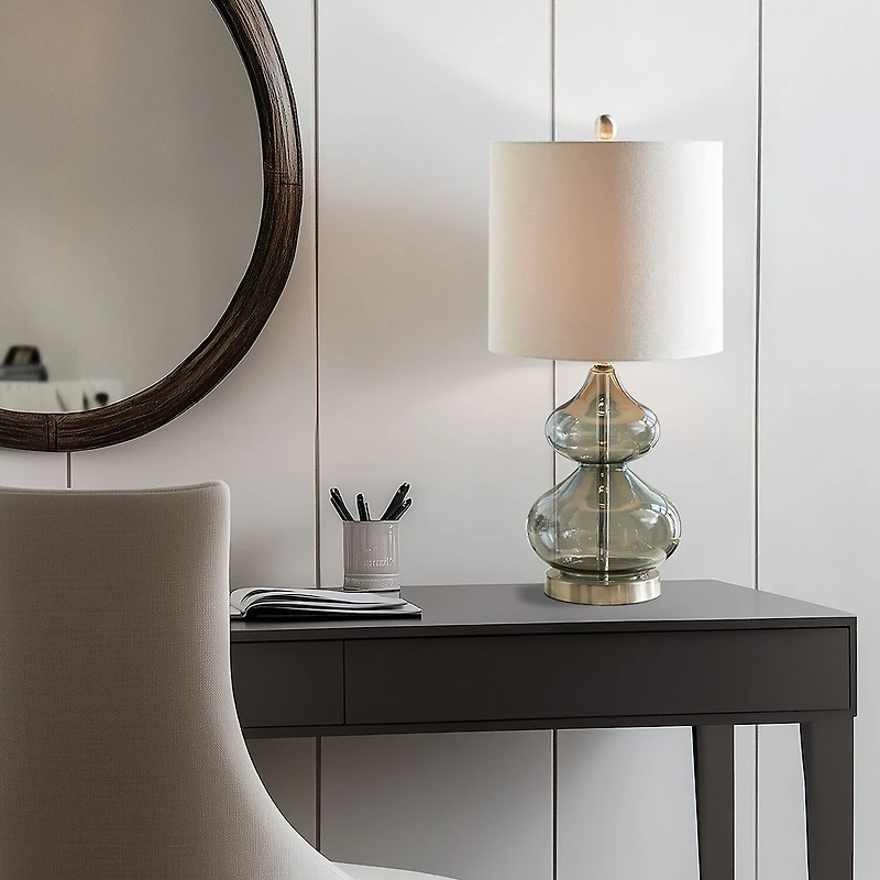 510 Design Ellipse Set of 2 Curved Glass Table Lamps