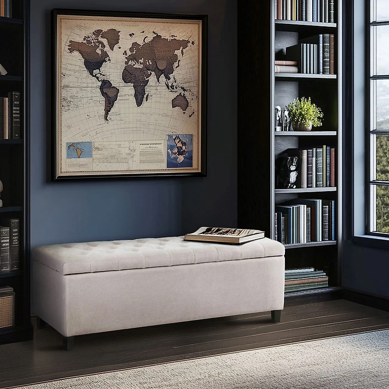 Madison Park Sasha Tufted Top Storage Bench
