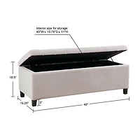 Madison Park Sasha Tufted Top Storage Bench