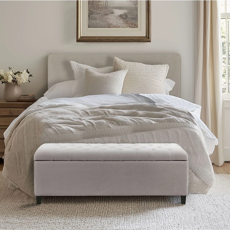 Madison Park Sasha Tufted Top Storage Bench