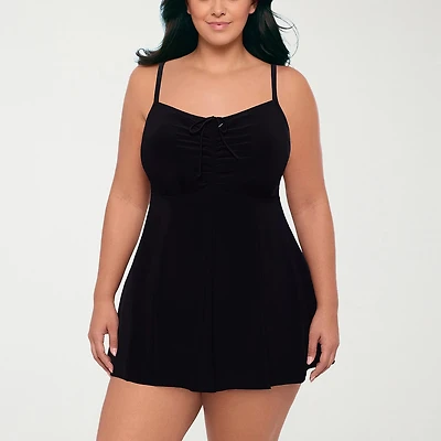 Sonnet Shores Womens Plus Swim Dress