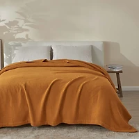 Patina Vie Maison Cotton Waffle Weave Washable Reversible Hypoallergenic Lightweight Throw