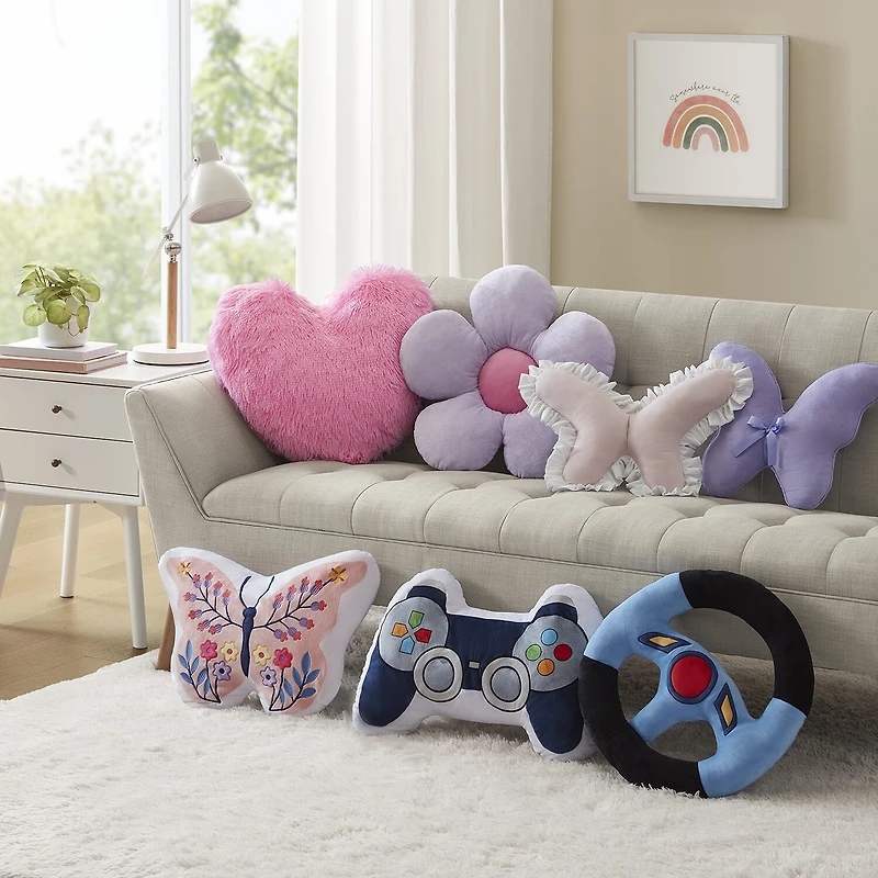 INK+IVY Kids Steering Wheel Throw Pillow