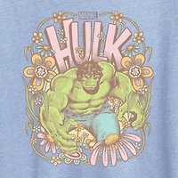 Hulk Feminine Womens Crew Neck Short Sleeve Classic Fit Graphic T-Shirt