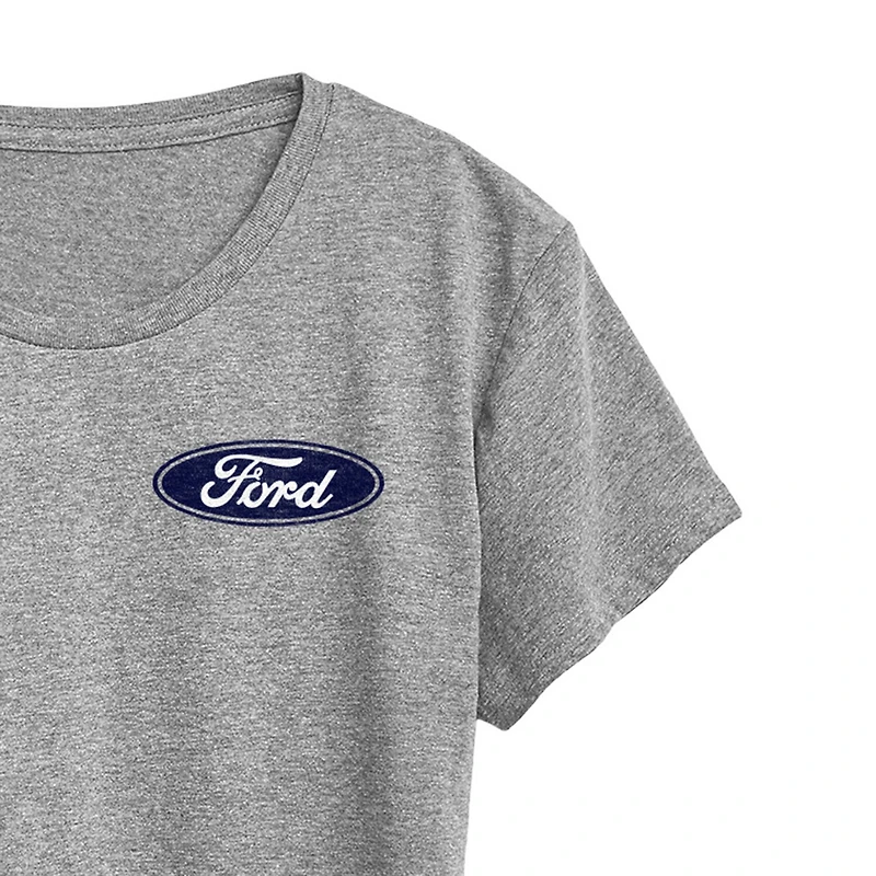1970 Ford Bronco American Womens Crew Neck Short Sleeve Classic Fit Graphic T-Shirt