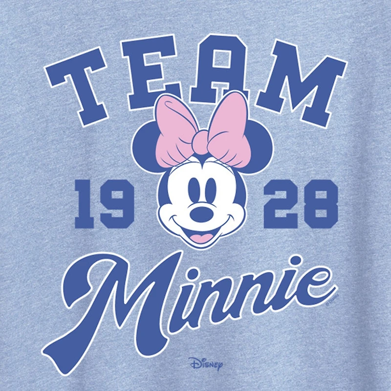 Womens Crew Neck Short Sleeve Classic Fit Minnie Mouse Graphic T-Shirt