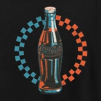 Coke Bottle Checks Womens Crew Neck Short Sleeve Classic Fit Graphic T-Shirt