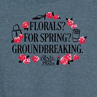 Florals For Spring Womens Crew Neck Sleeveless Tank Top