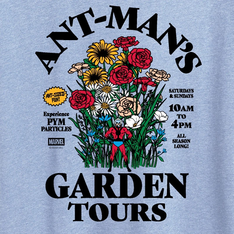 Garden Tours Womens Crew Neck Short Sleeve Classic Fit Ant Man Graphic T-Shirt