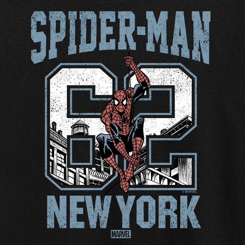 Womens Crew Neck Short Sleeve Classic Fit Spiderman Graphic T-Shirt