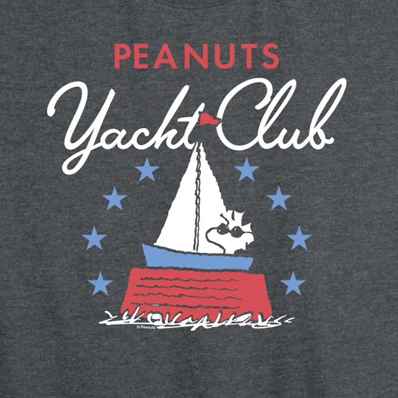 Yacht Club Womens Scoop Neck Sleeveless Peanuts Tank Top