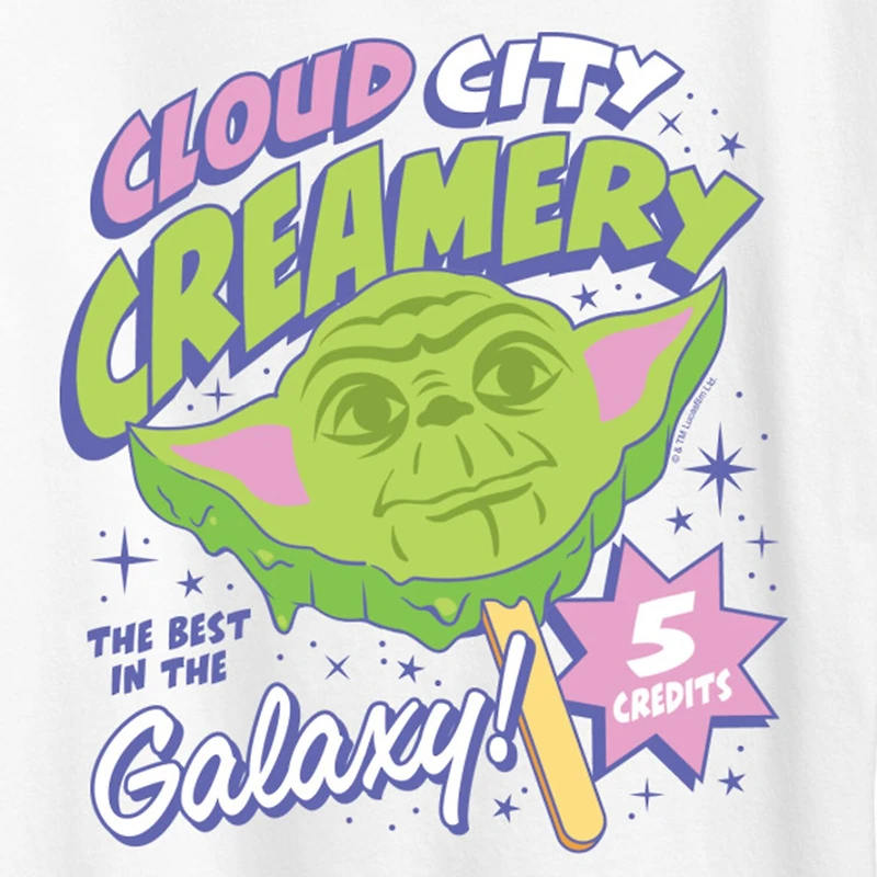 Cloud City Creamery Womens Crew Neck Short Sleeve Classic Fit Star Wars Graphic T-Shirt