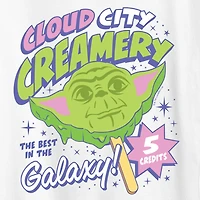 Cloud City Creamery Womens Crew Neck Short Sleeve Classic Fit Star Wars Graphic T-Shirt