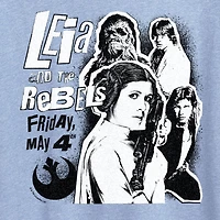 Leia And The Rebels Womens Crew Neck Short Sleeve Classic Fit Star Wars Graphic T-Shirt