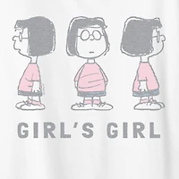 Marcie Girls Girl Womens Crew Neck Short Sleeve Classic Fit Peanuts Graphic T-Shirt