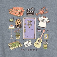 Friends Collage Womens Crew Neck Sleeveless Tank Top