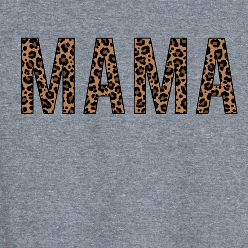 Mama Leopard Womens Scoop Neck Sleeveless Tank Top