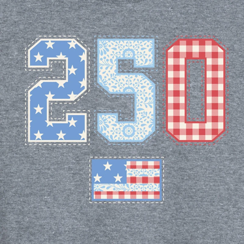 250 Americana Quilt Womens Crew Neck Sleeveless Tank Top