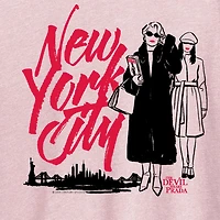 New York City Devil Wears Prada Womens Crew Neck Short Sleeve Classic Fit Graphic T-Shirt