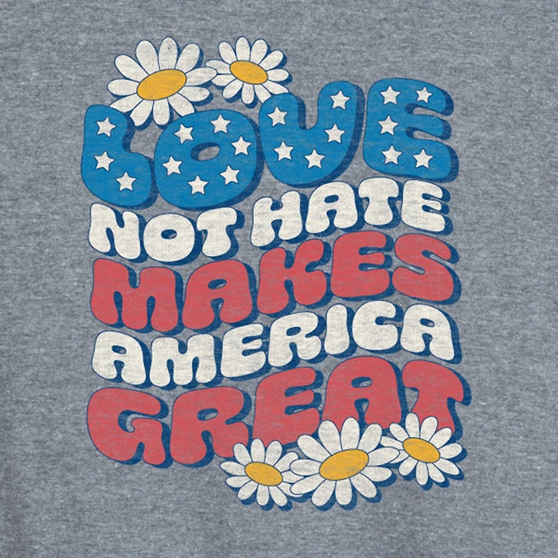 Love Not Hate Makes America Great Womens Crew Neck Sleeveless Tank Top