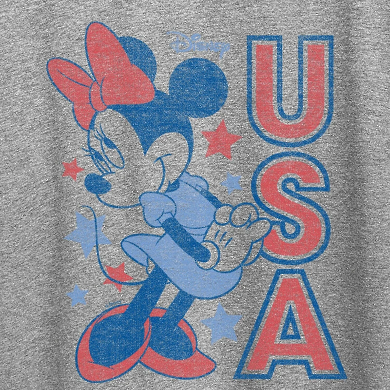 Womens Crew Neck Short Sleeve Classic Fit Minnie Mouse Graphic T-Shirt