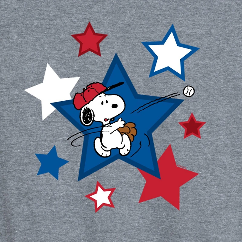 Snoopy Baseball Stars Womens Scoop Neck Sleeveless Tank Top