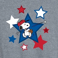 Snoopy Baseball Stars Womens Scoop Neck Sleeveless Tank Top