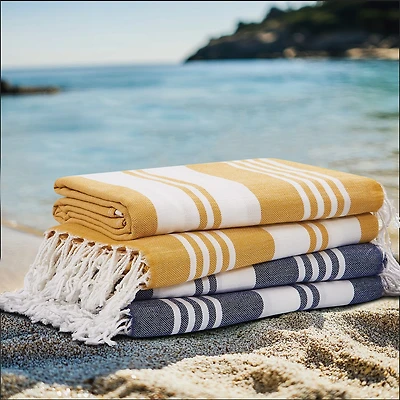 Oceanfront Resort Salty Stripe Turkish Sand Free 4-pc. Beach Towel