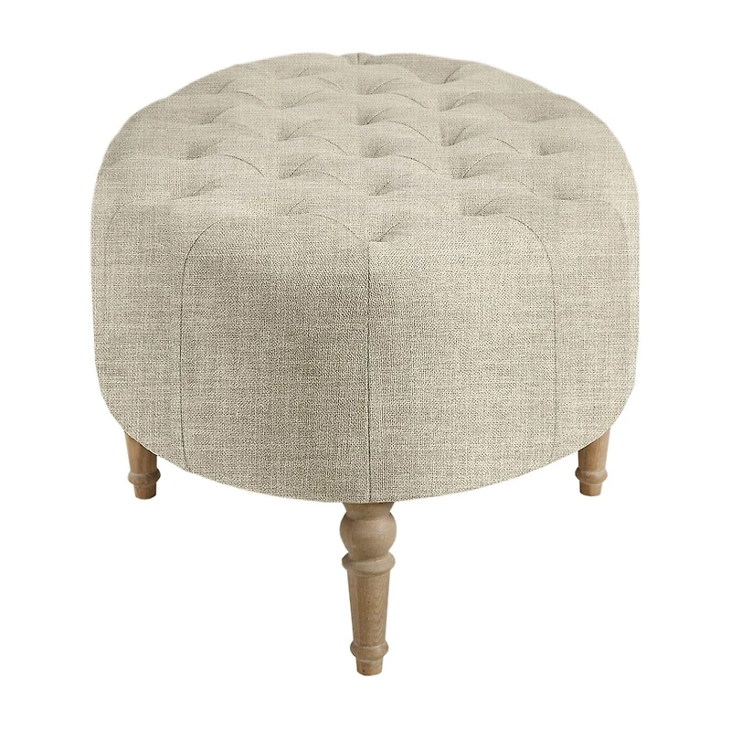Martha Stewart Clara Tufted Upholstered Ottoman
