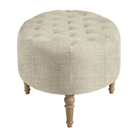 Martha Stewart Clara Tufted Upholstered Ottoman