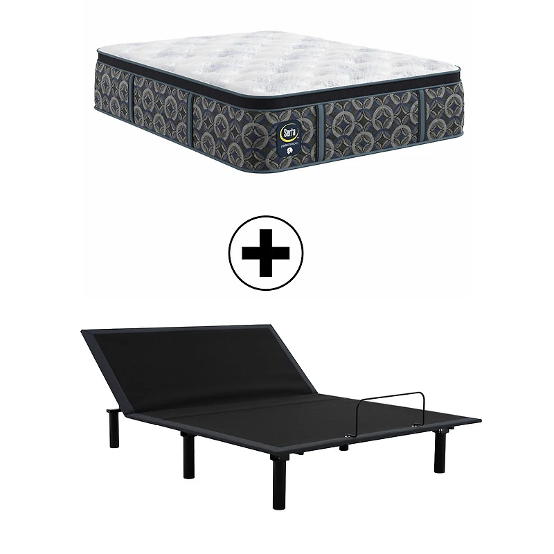 The Serta Perfect Sleeper Autumndale 15" Plush Pillow Top - Mattress + Adjustable Base