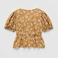 Thereabouts Little & Big Kid Girls V Neck Short Sleeve Blouse