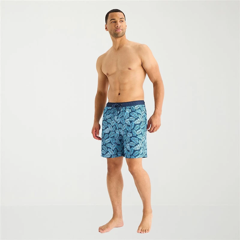 Free Country Mens 7" Camouflage Swim Trunks