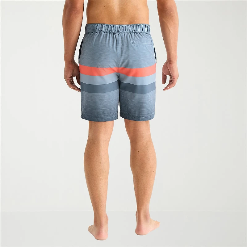 Free Country Seabreeze Stripe Mens 8" Striped Swim Trunks