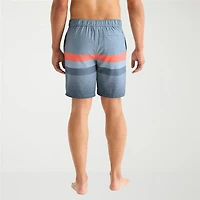 Free Country Seabreeze Stripe Mens 8" Striped Swim Trunks