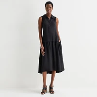 52seven Womens Sleeveless Midi Drop Waist Dress
