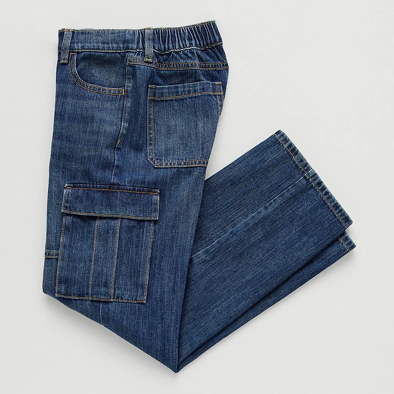 Thereabouts Little & Big Kid Boys Adaptive Pull-On Cargo Loose Fit Jean