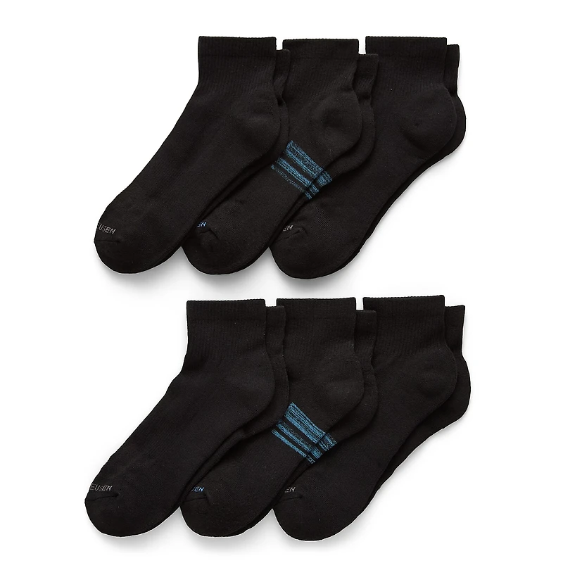 Van Heusen Mens 6 Pair Quarter Ankle Socks