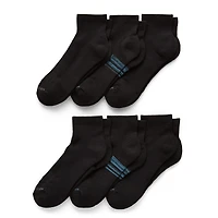 Van Heusen Mens 6 Pair Quarter Ankle Socks
