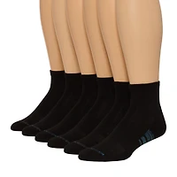 Van Heusen Mens 6 Pair Quarter Ankle Socks