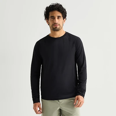 Xersion Mens Crew Neck Long Sleeve Quick Dry T-Shirt