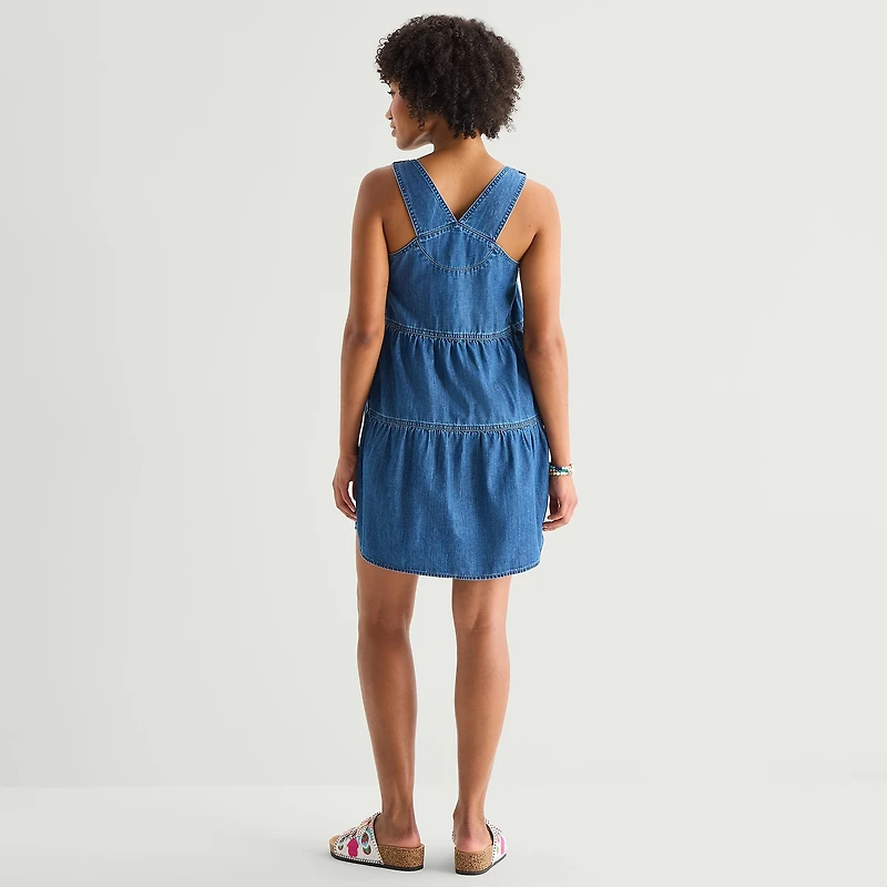 Arizona Womens Juniors Sleeveless Sundress