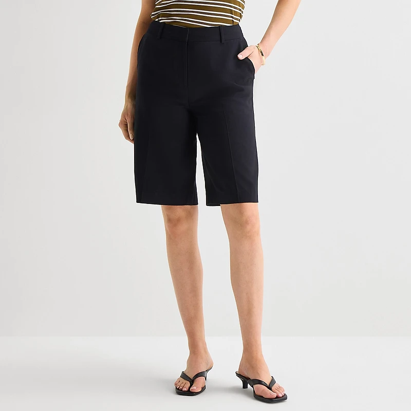 Worthington Womens 12" High Rise Bermuda Short