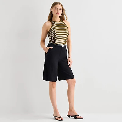 Worthington Womens 12" High Rise Bermuda Short