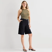 Worthington Womens 12" High Rise Bermuda Short