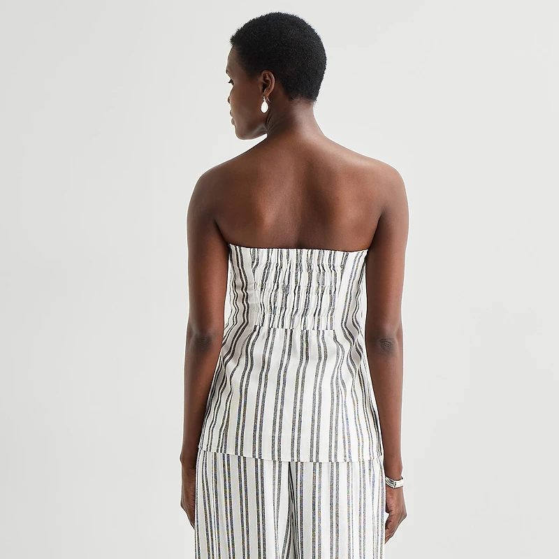 Worthington Womens Straight Neck Strapless Bandeau