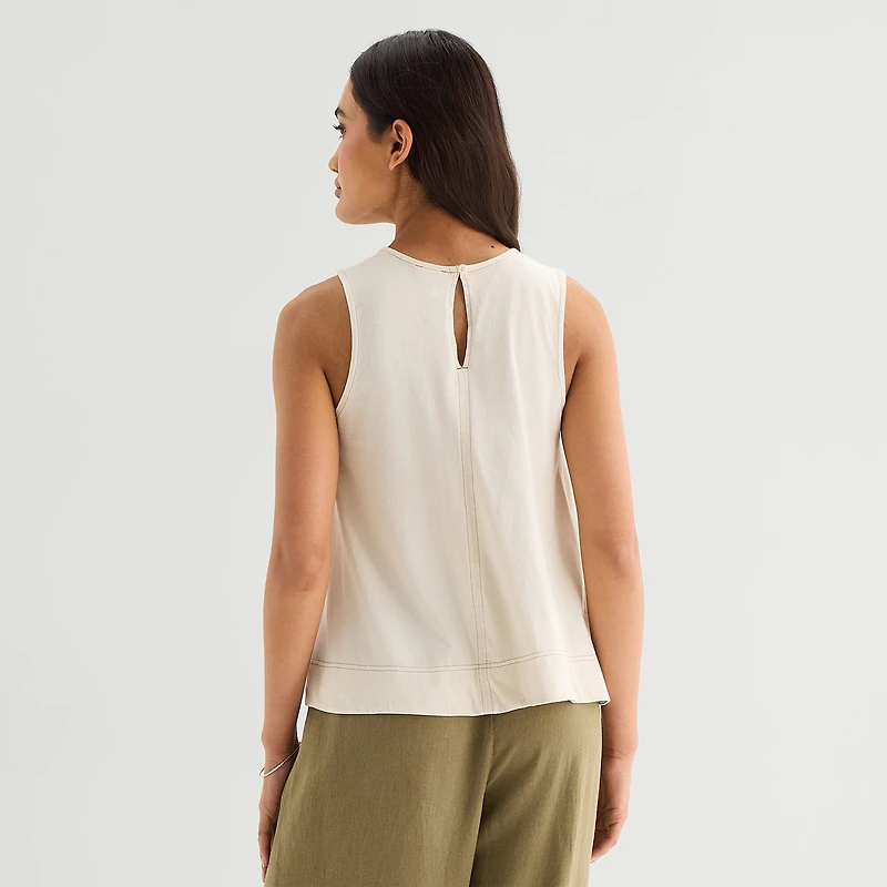 A.N.A Womens Crew Neck Sleeveless Tank Top