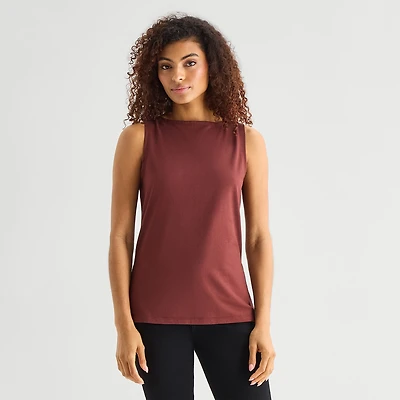 A.N.A Womens Round Neck Sleeveless Tank Top
